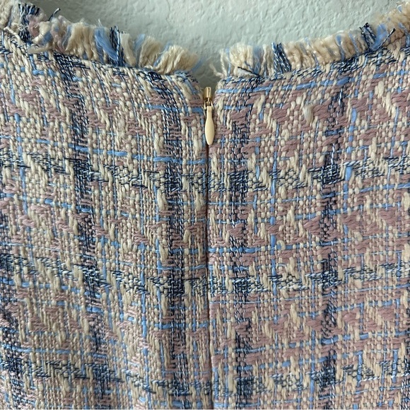 NWT L'Agence Florian Florian Tweed
Shift Mini Dress SZ L - Picture 8 of 9